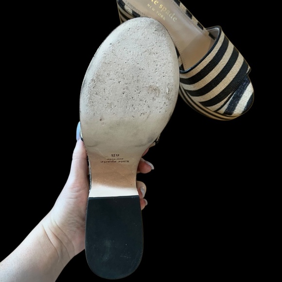 Kate Spade Ibiza Raffia Sandals Size 6 - Picture 4 of 14